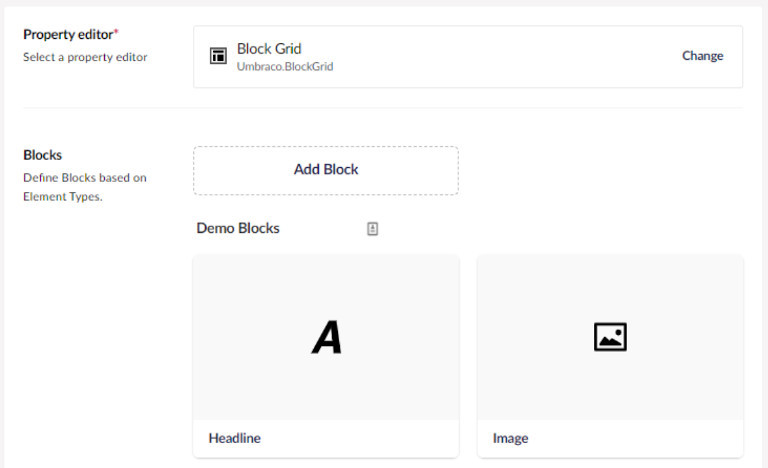 Umbraco Block Editor